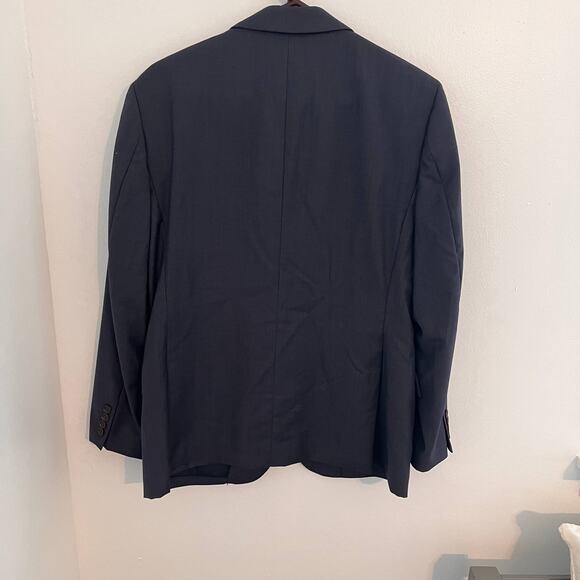 J. Crew Thompson Wool Sport Coat Men Size 40S Blue 2 Button Blazer Classic Retro - Picture 5 of 10